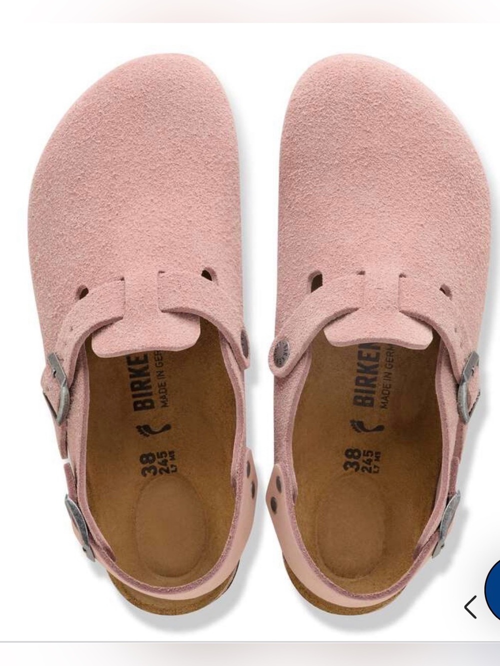 Birkenstock Pink Suede Clogs with Adjustable Buckles Women Size 7